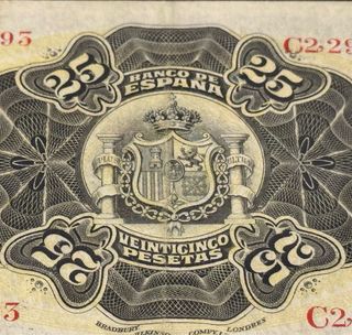 Billete 25 Pesetas España 1906