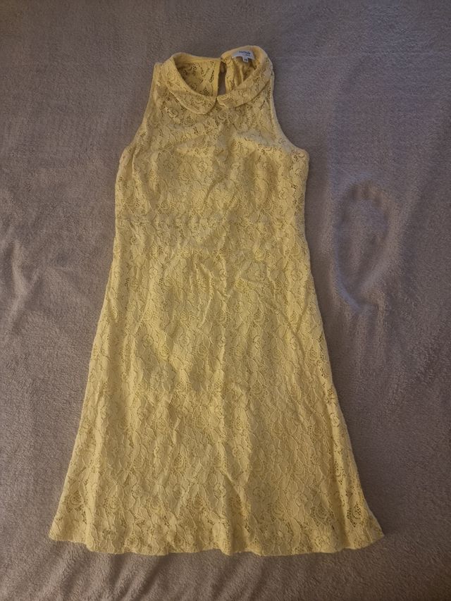Vestido encaje amarillo de fórmula joven talla 38