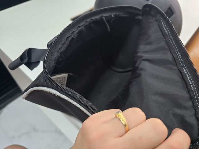 Casco bici + bolsa Btwin