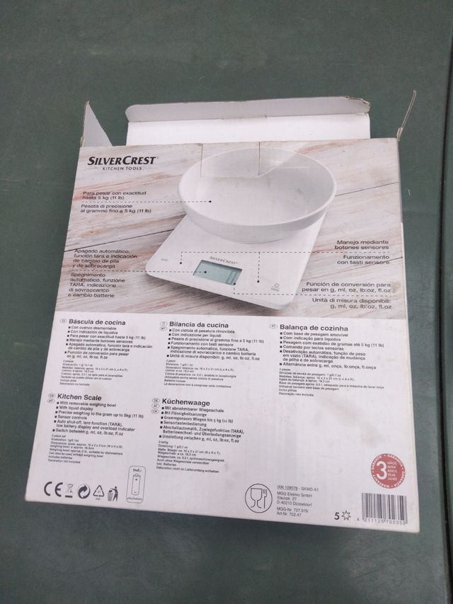 Báscula cocina digital Silvercrest