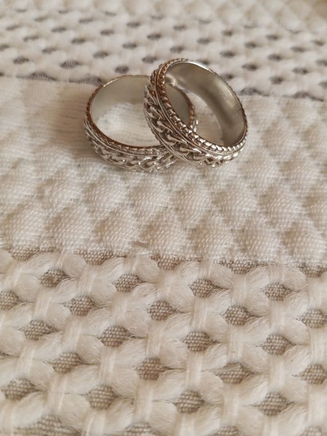 Anillos plateado.