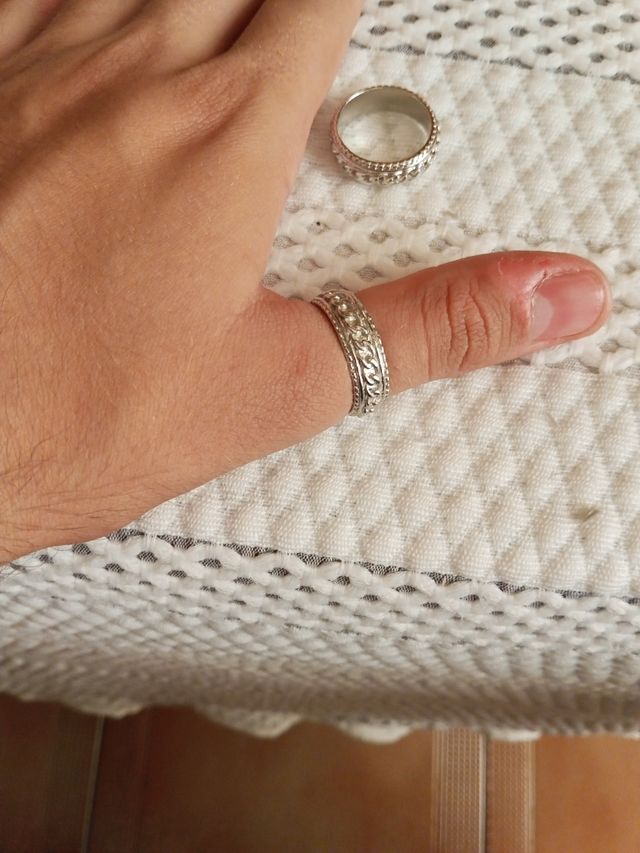 Anillos plateado.
