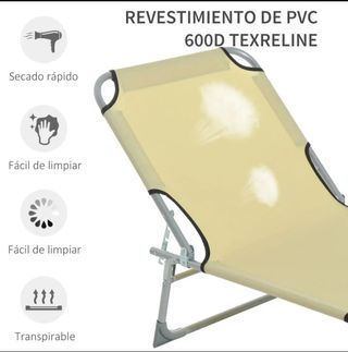 Cama Plegable Camping Beige