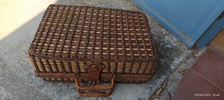 Cesta picnic mimbre retro