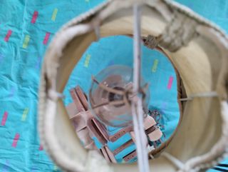 Lampada vintage arcolaio legno 40cm