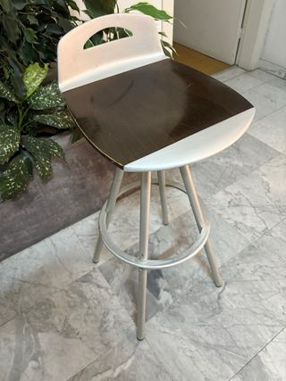 Banqueta alta moderna - marrón plata