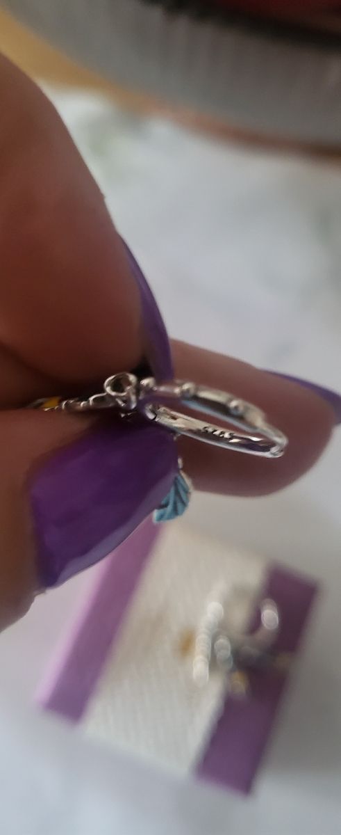 Pendientes plumas plata turquesa