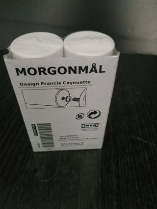 2 Pomo cortina Ikea MORGONMAL blanco