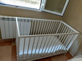 Cuna bebé blanca madera