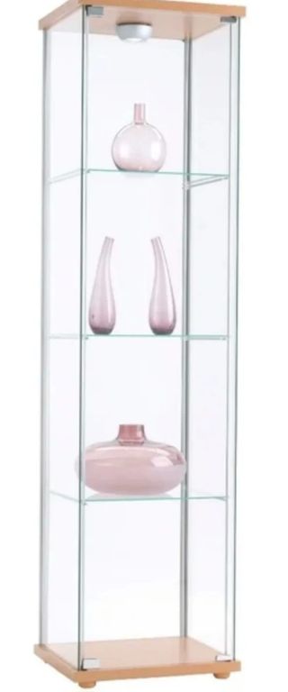 Vitrina expositora de cristal