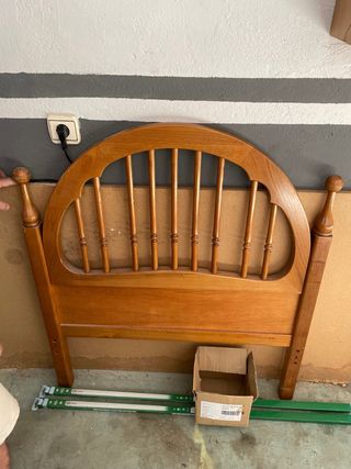 Cabecero madera cama 90cm - Marrón