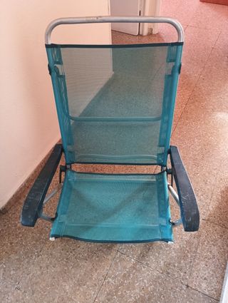 Lote de Silla Plegable Playa - Verde y silla blan