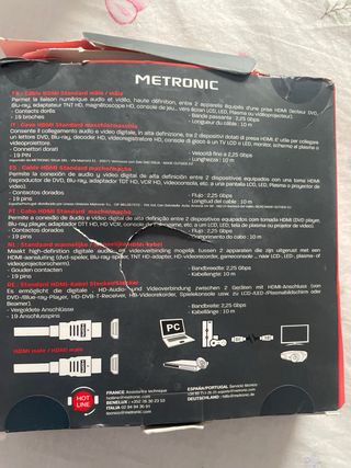 Cable HDMI Metronic 10m