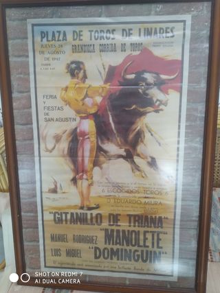 Cartel Taurino Manolete - Linare 1947
