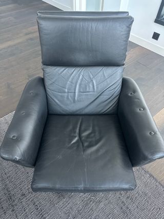 Butaca piel vintage años 70-80 Space age