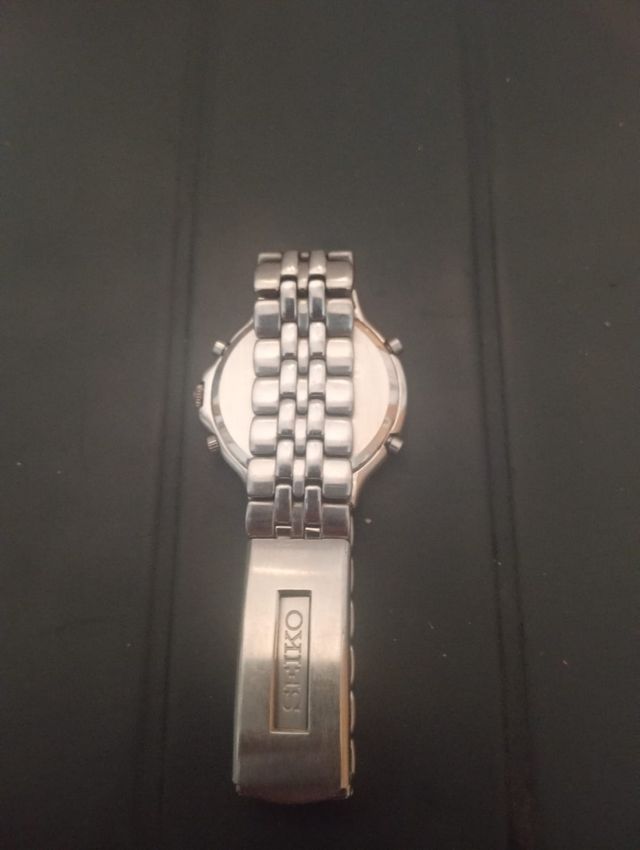 Reloj Seiko Cronógrafo chapado en oro blanco