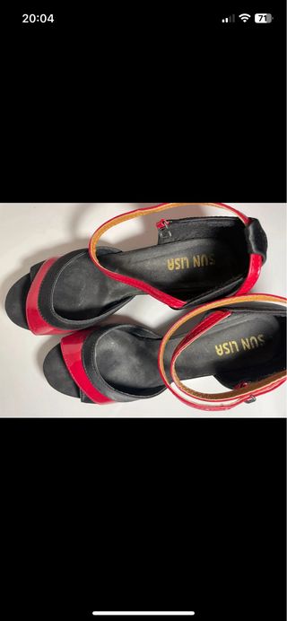 Tacones baile Sun Lisa rojos-negros 38