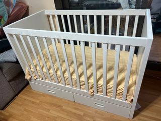 Cuna bebé Ikea con 2 cajones