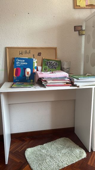 Escritorio blanco + estanteria