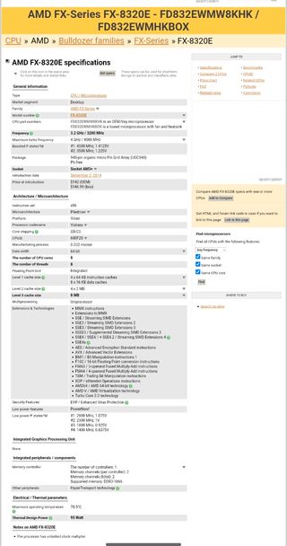 AMD FX-8320e AM3+ CPU