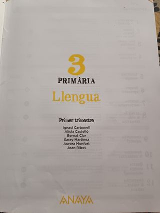 Llengua 3. Primaria