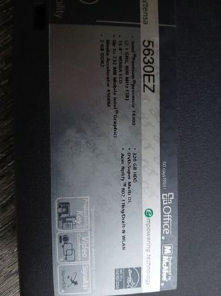Computer portatile Acer Extensa 5630EZ