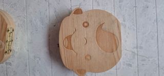 Caja dientes madera niño/niña 1 de cada.