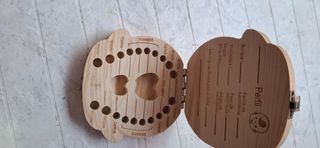 Caja dientes madera niño/niña 1 de cada.