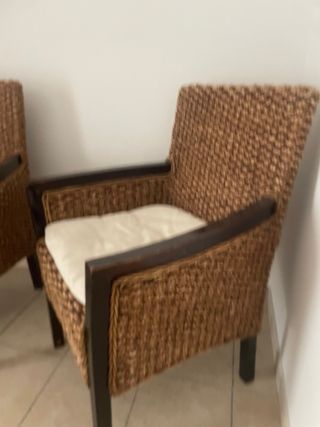2 Sillas Ratan - Marrón Claro