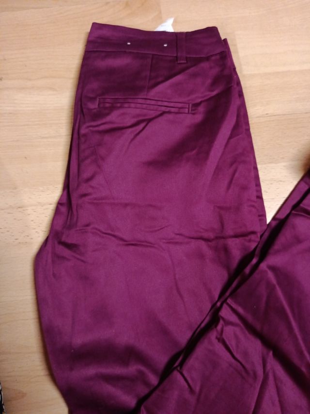 Pantalón vestir mujer - morado granate