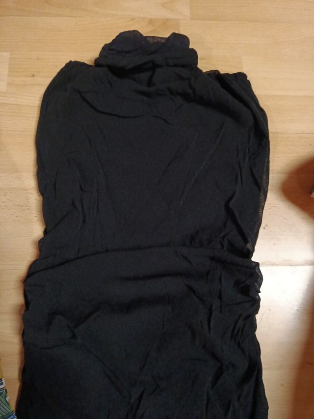 Blusa negra gasa elástica