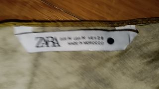 Vestido Zara asimétrico verde oliva L, nuevo.
