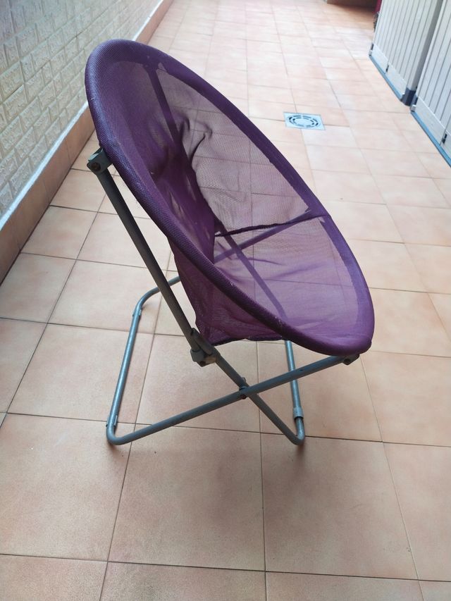 Silla plegable morada