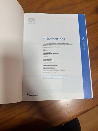 Matemáticas, 6 Primaria