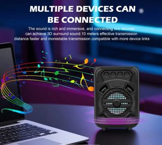 Altavoz Bluetooth Portátil de 8W con Luz LED