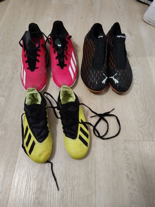 Botas fútbol Adidas-Puma (43.5, 43, 33)