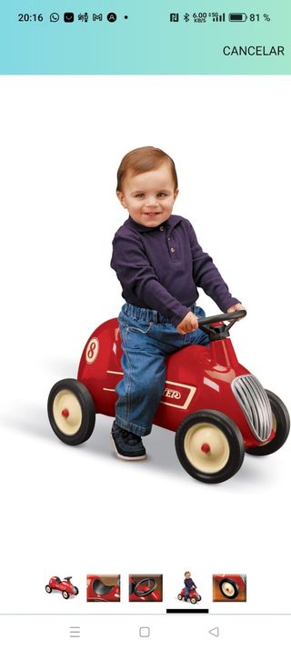 Radio Flyer - Coche infantil rojo
