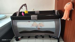 Cuna viaje con cambiador + Colchón como nuevo.