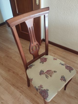  4 Sillas comedor madera - beige