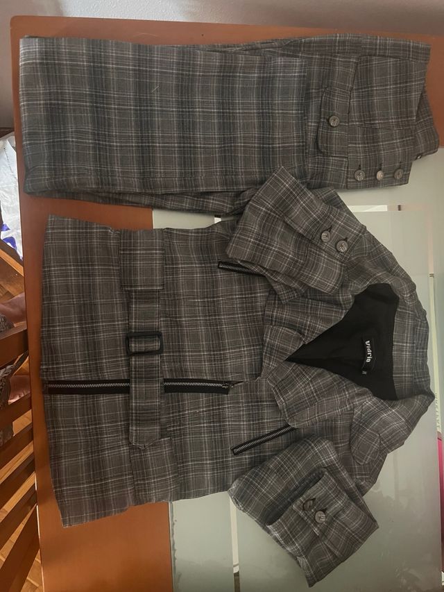 Traje Viridis Gris - Pantalón y Chaqueta