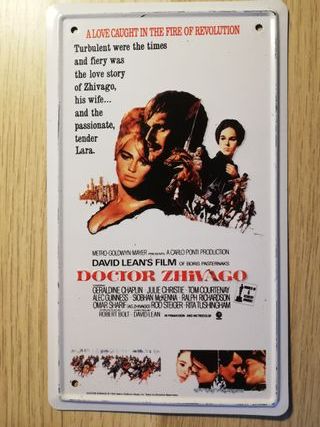 CARTEL METÁLICO DR. ZHIVAGO DAVID LEAN