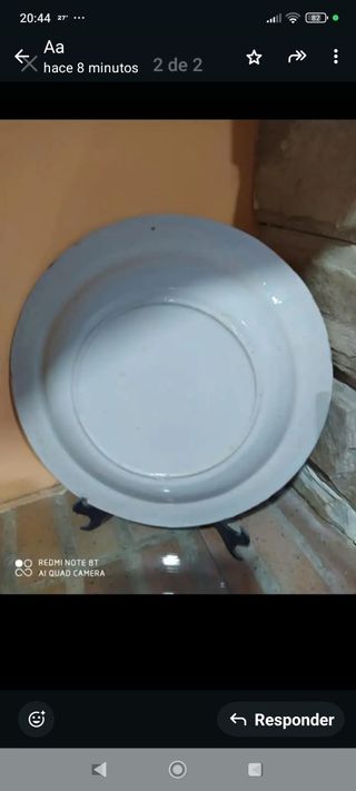 Plato porcelana antiguo (100 años)