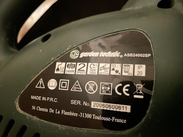 Soplador aspirador eléctrico
