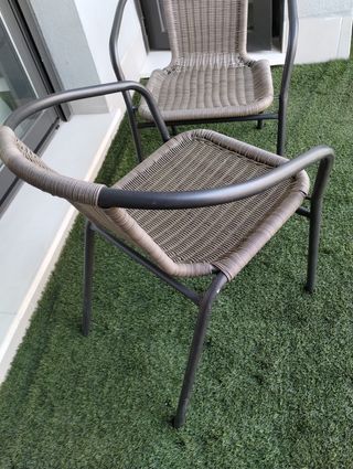 2 Sillas ratán terraza-balcón.