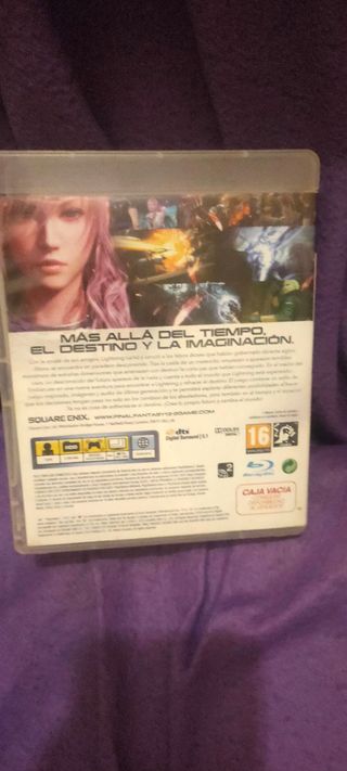 Caja y manual final fantasy XIII-2 PS3