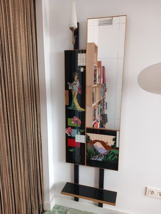 Espejo vintage con mueble entrada