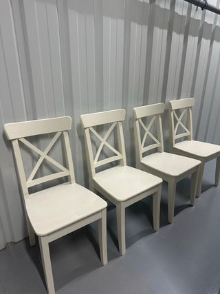 4 Sedie INGOLF Ikea Bianche