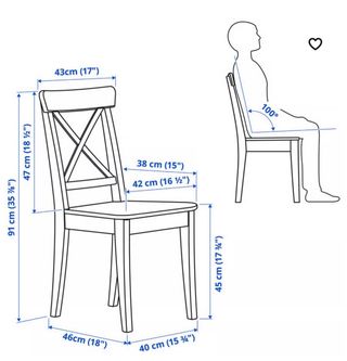 4 Sedie INGOLF Ikea Bianche