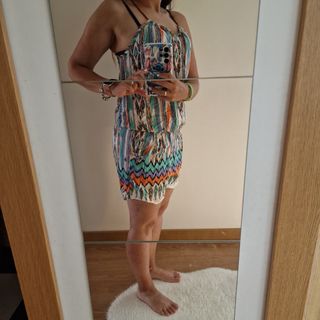 Macacão estampado multicolor