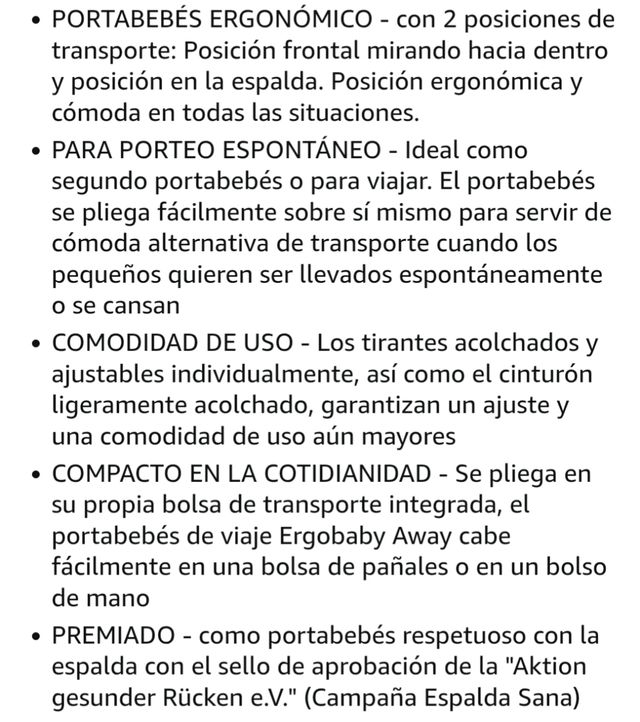 Ergobaby Portabebés Away azul porta bebés